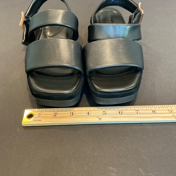 Vince Bowie Black Leather Lug Platform Sandals Women’s 9 (Estimated) - Picture 16 of 16